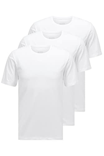 Branco Cor Kit 3 Camisetas Masculinas Gola Careca Logo Discreto