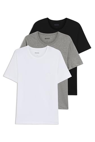 Sortimento Pré-embalado 999 Cor Kit 3 Camisetas Masculinas Gola Careca Logo Discreto