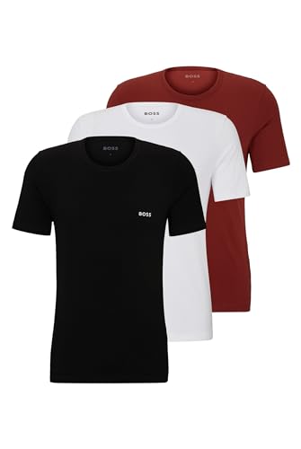 Diversos Aberto 987 Cor Kit 3 Camisetas Masculinas Gola Careca Logo Discreto