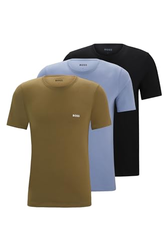 Diversos Aberto 990 Cor Kit 3 Camisetas Masculinas Gola Careca Logo Discreto