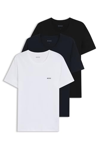 Diversos Aberto 984 Cor Kit 3 Camisetas Masculinas Gola Careca Logo Discreto