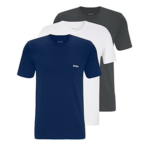 Diversos Aberto 970. Cor Kit 3 Camisetas Masculinas Gola Careca Logo Discreto