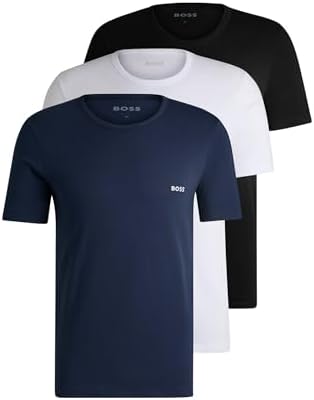 Kit 3 Camisetas Masculinas Gola Careca Logo Discreto