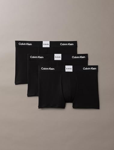 Preto (Preto) Cor Cueca Boxer Masculina Pack 3 Trunks Em Algodão Elástico