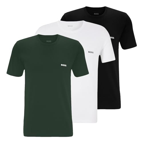 Diversos Aberto 972 Cor Kit 3 Camisetas Masculinas Gola Careca Logo Discreto
