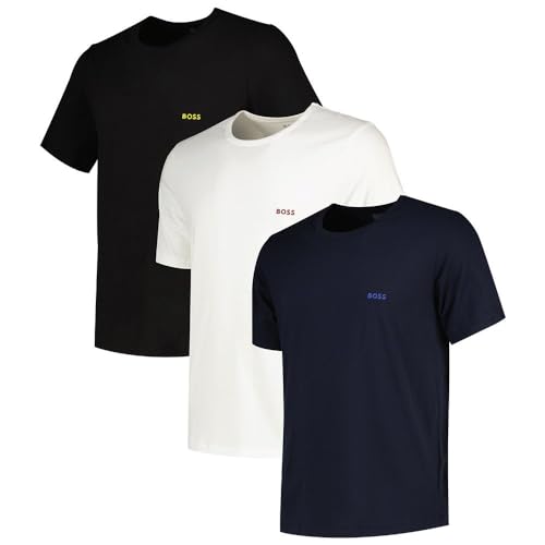 Azul Cor Kit 3 Camisetas Masculinas Gola Careca Logo Discreto