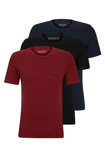 Diversos Aberto 977. Cor Kit 3 Camisetas Masculinas Gola Careca Logo Discreto