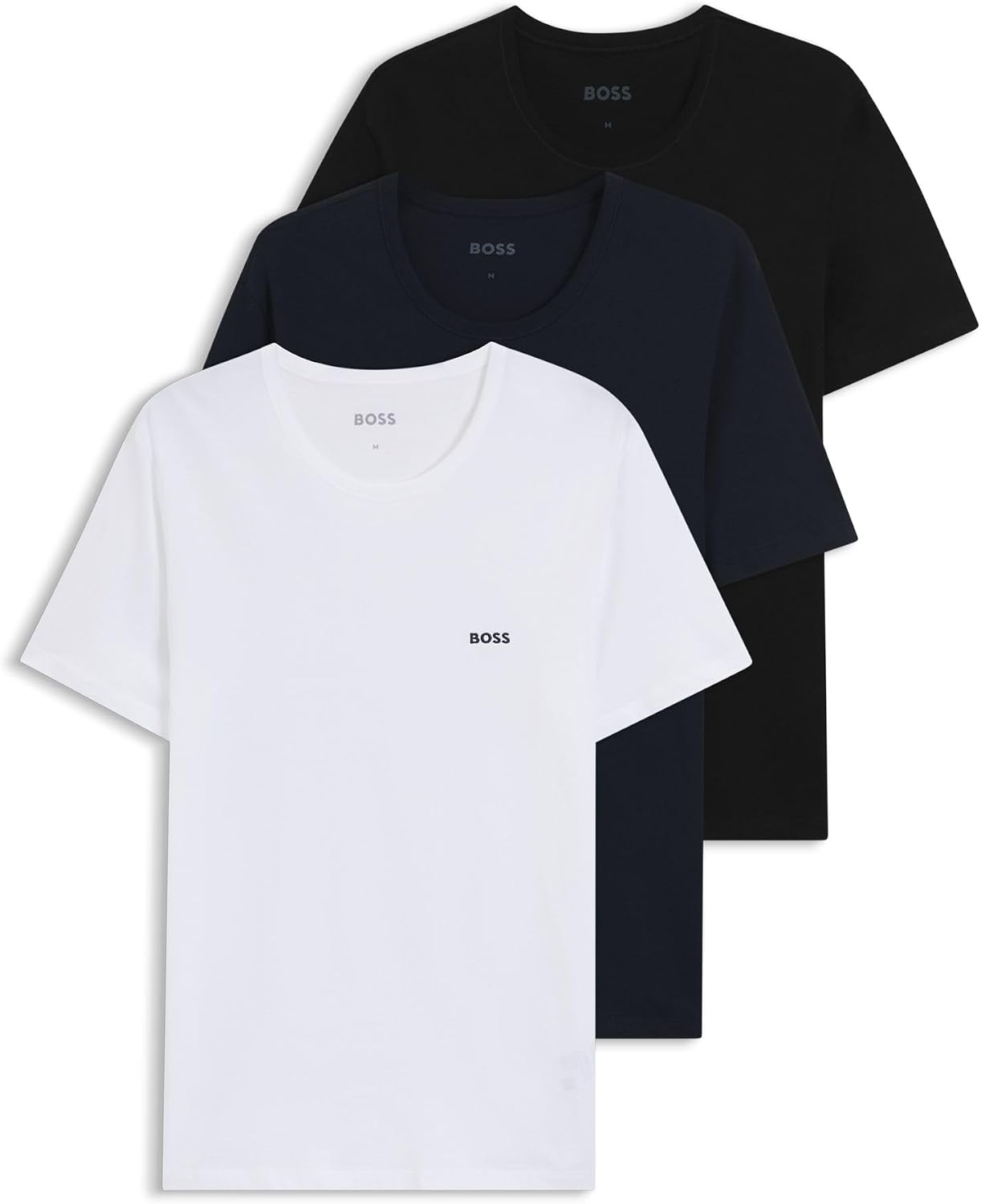 Kit 3 Camisetas Masculinas Gola Careca Logo Discreto
