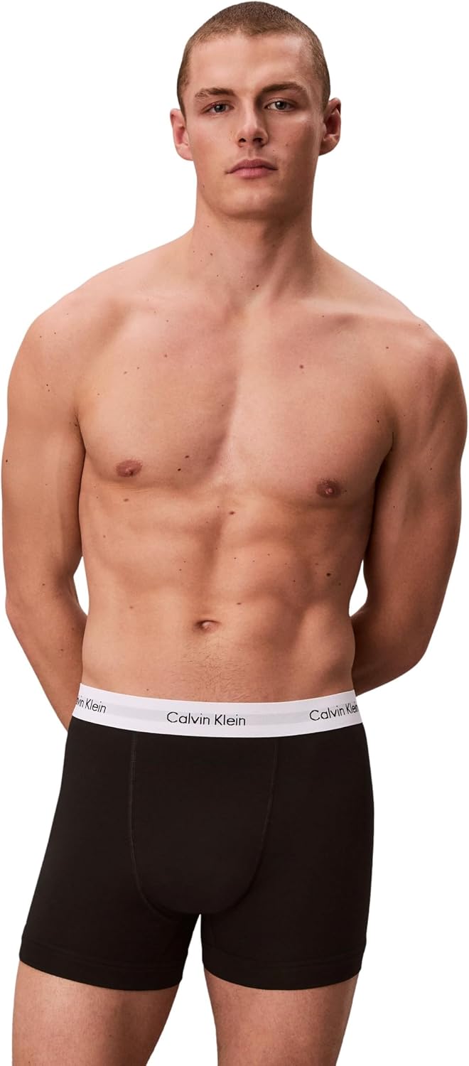 Cueca Boxer Masculina Pack 3 Trunks Em Algodão Elástico