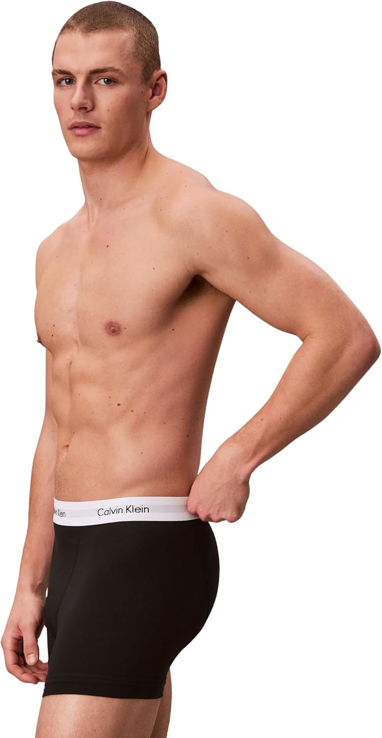 Cueca Boxer Masculina Pack 3 Trunks Em Algodão Elástico
