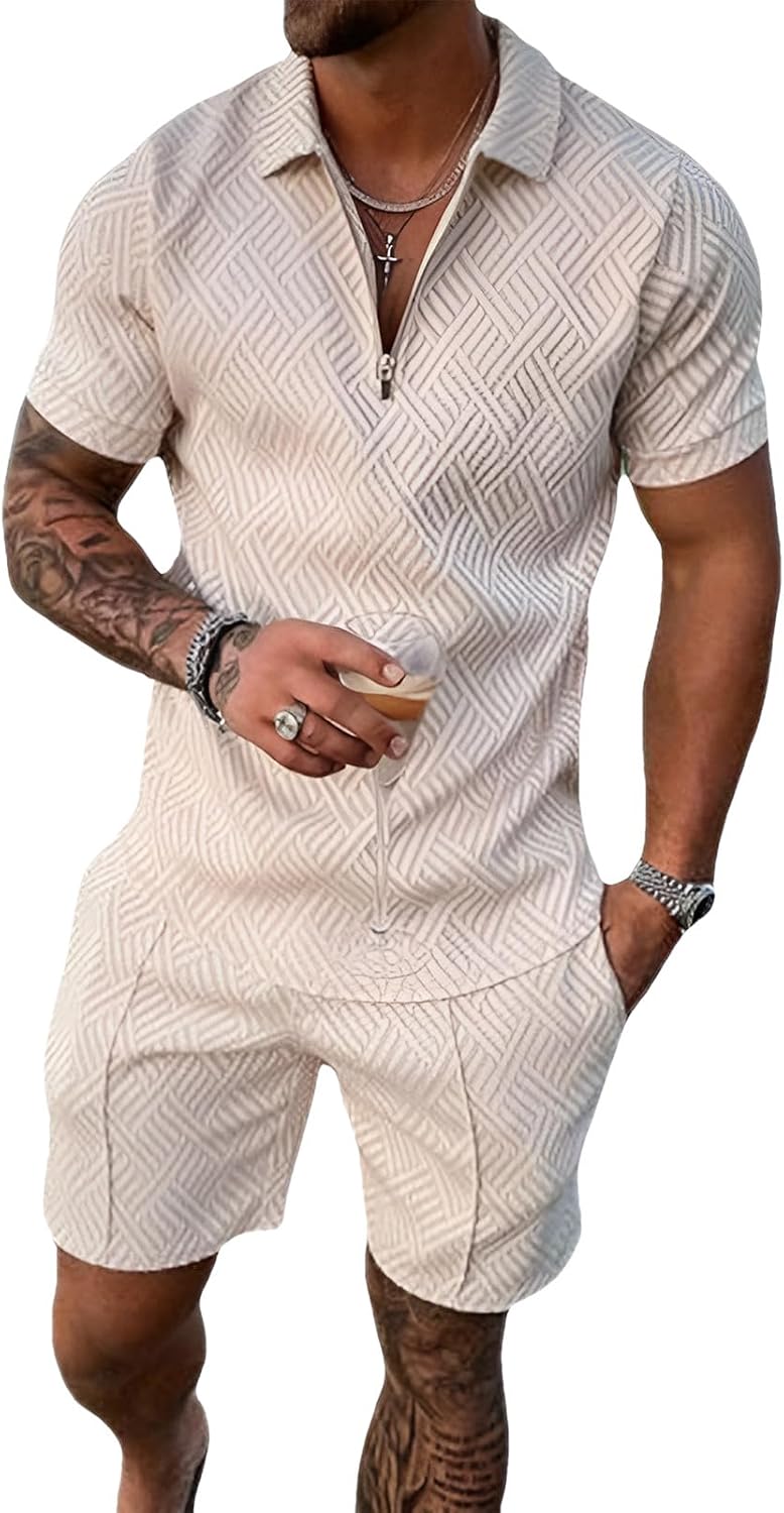 Conjunto Esportivo Masculino com Zíper Camiseta e Short