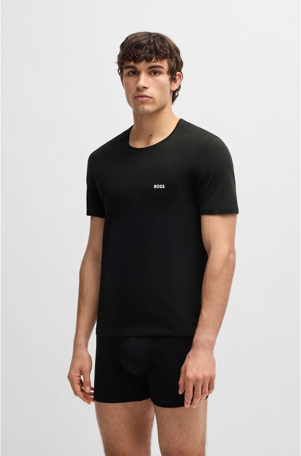 Kit 3 Camisetas Masculinas Gola Careca Logo Discreto