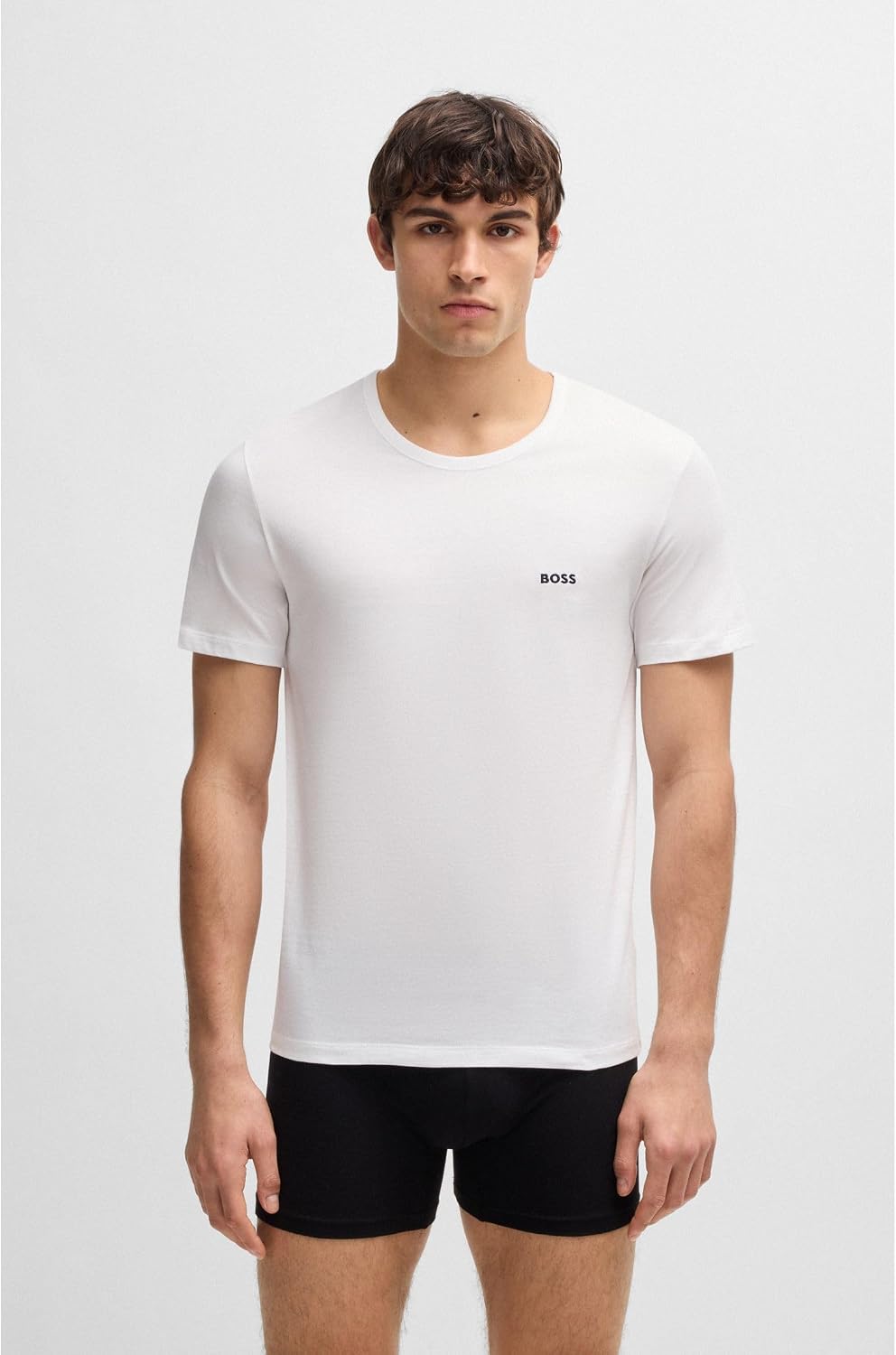Kit 3 Camisetas Masculinas Gola Careca Logo Discreto