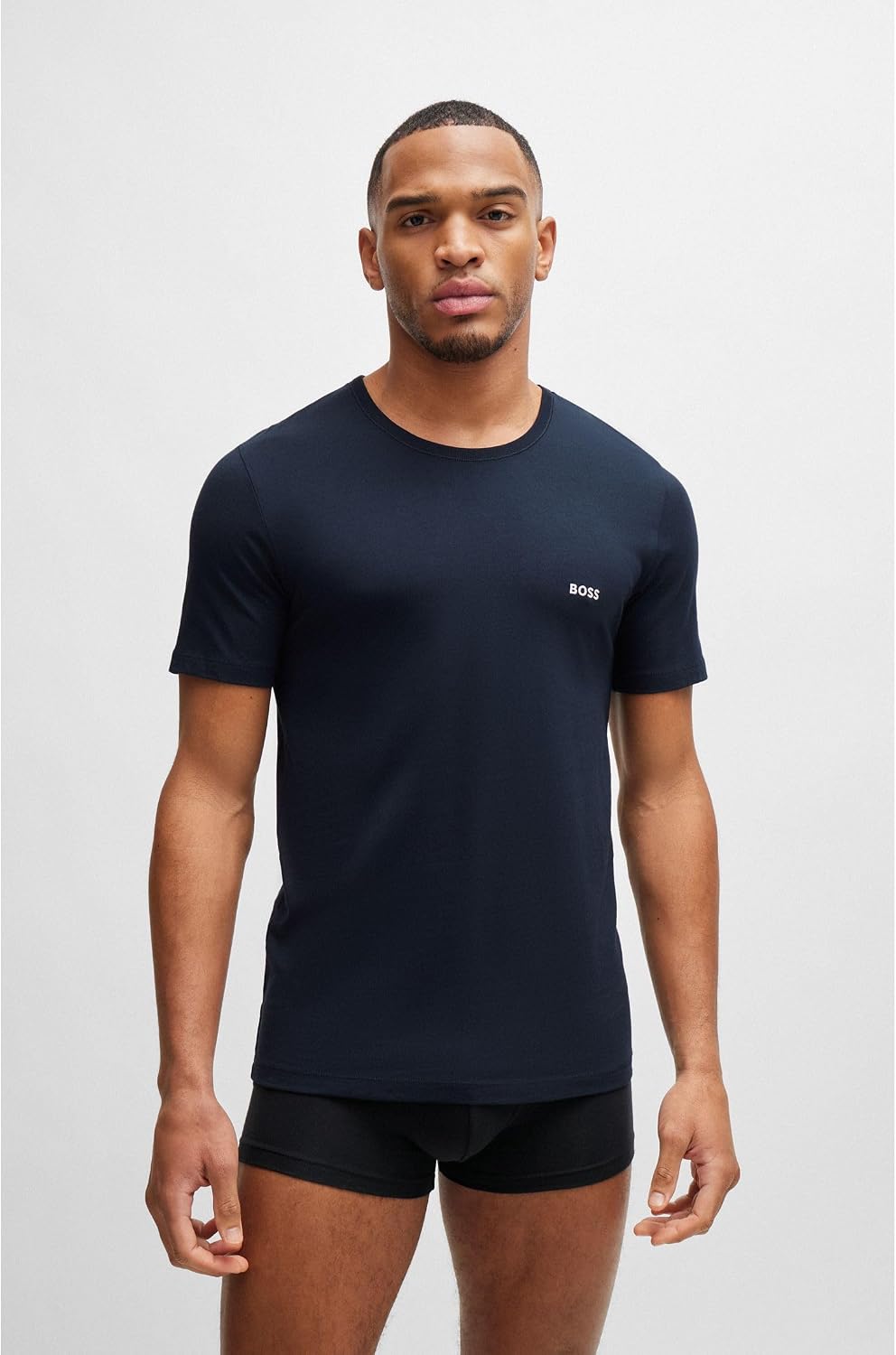 Kit 3 Camisetas Masculinas Gola Careca Logo Discreto