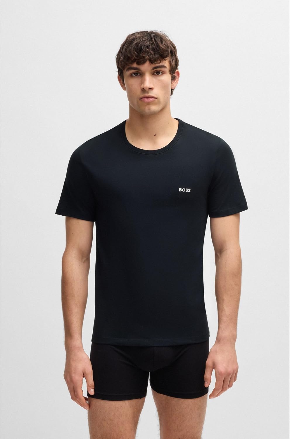 Kit 3 Camisetas Masculinas Gola Careca Logo Discreto