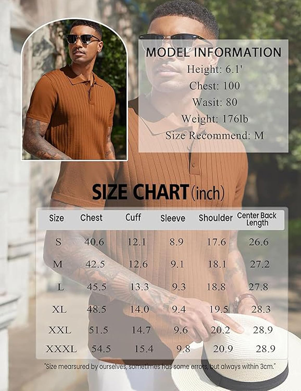 Camisa Polo Masculina de Malha Manga Curta Casual
